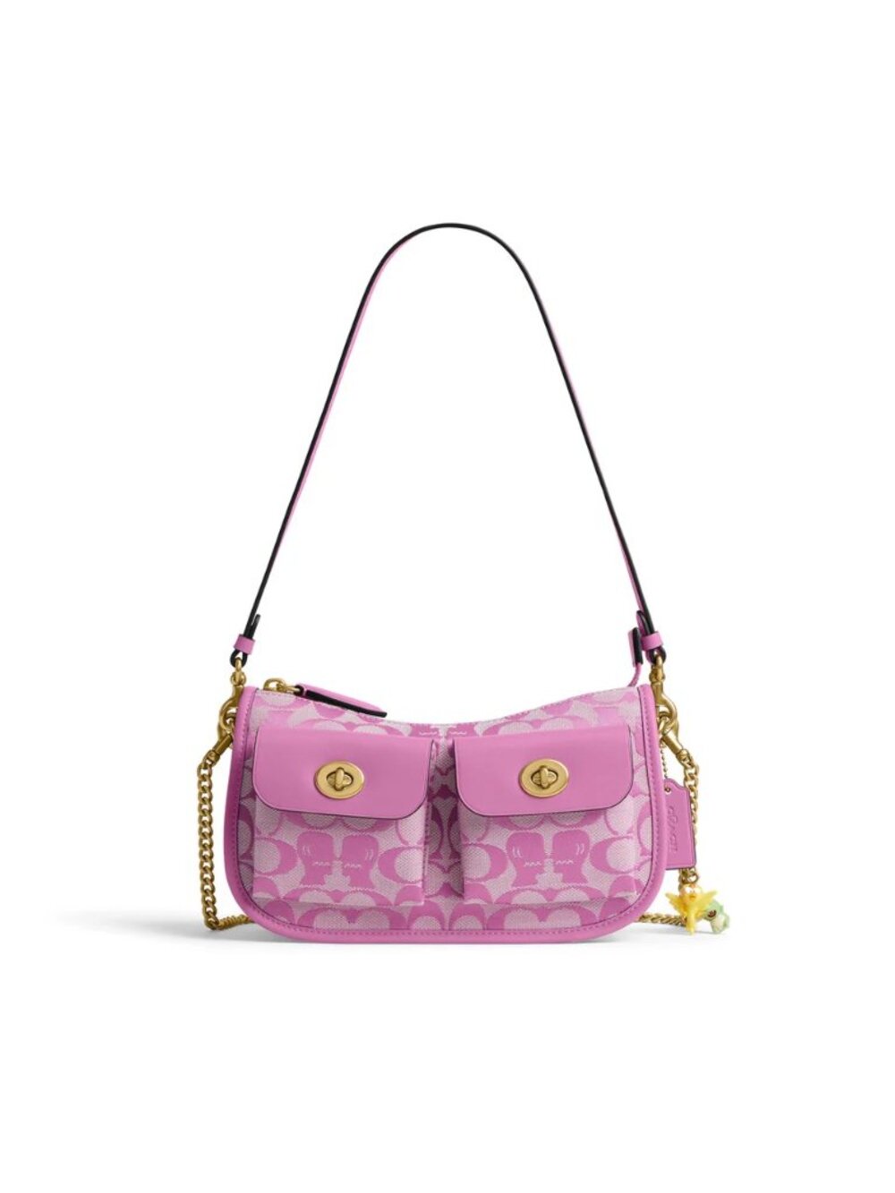 Coach x Brain Dead Twin Turnlock Waverly Bag in Signature Jacquard Pink